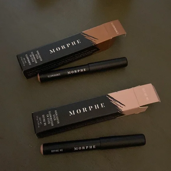 NWT Set of 2 Morphe Highlighter Stick Illuminance shimmer & Define Me - Picture 2 of 8